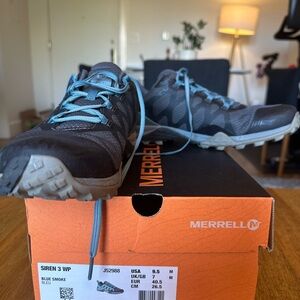 Merrill Siren 3 WP Women’s 9.5 in Blue Smoke